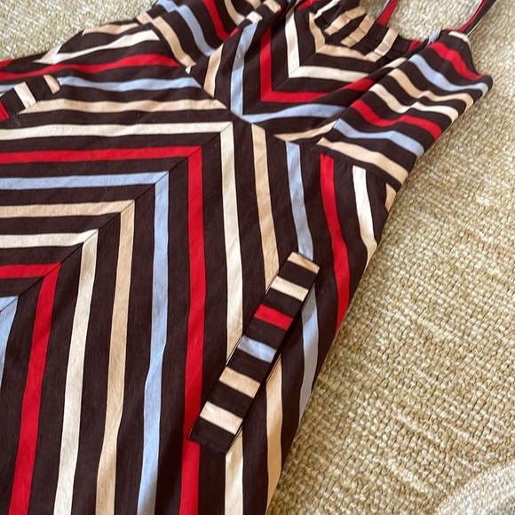 Kimchi Blue stripe dress size small stripe pockets crisscross straps - Picture 2 of 4